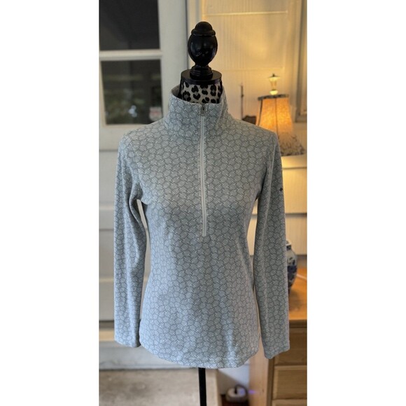 Columbia Sportswear fleece pullover 1/2 Zip Gray White Geometric XS Neutral - Picture 1 of 8